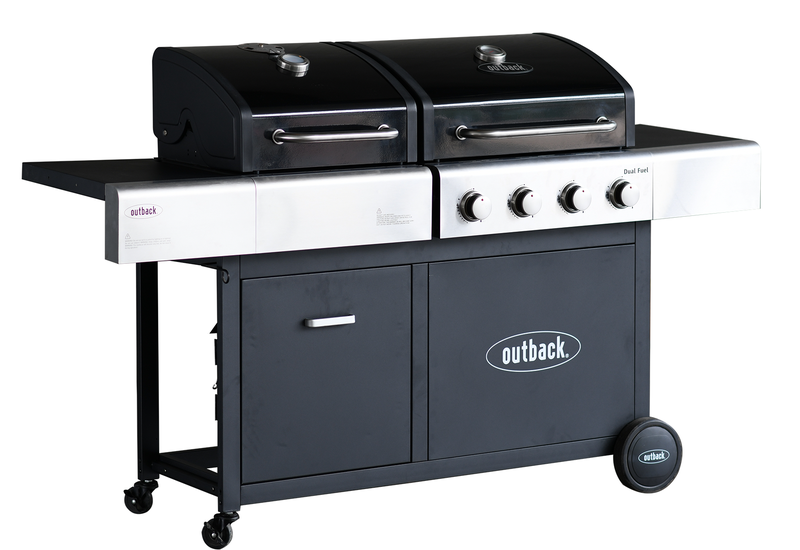 Outback Dual fuel Charcoal & Gas 4 burner BBQ Outback