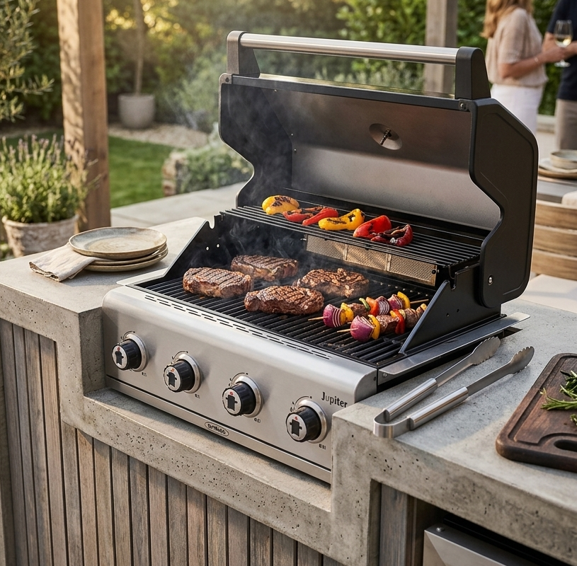 Outback Jupiter Built-in Gas BBQ 4Burner