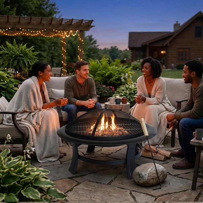 Paradiso Outdoor Firepit BBQ 74cm