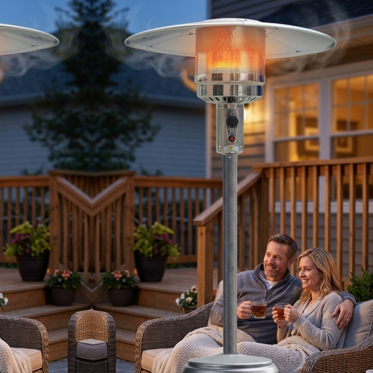 Patio Heater Silver Hammered-HSS-A(SH)