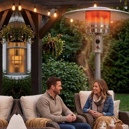 Patio Heater Silver Hammered-HSS-A(SH)