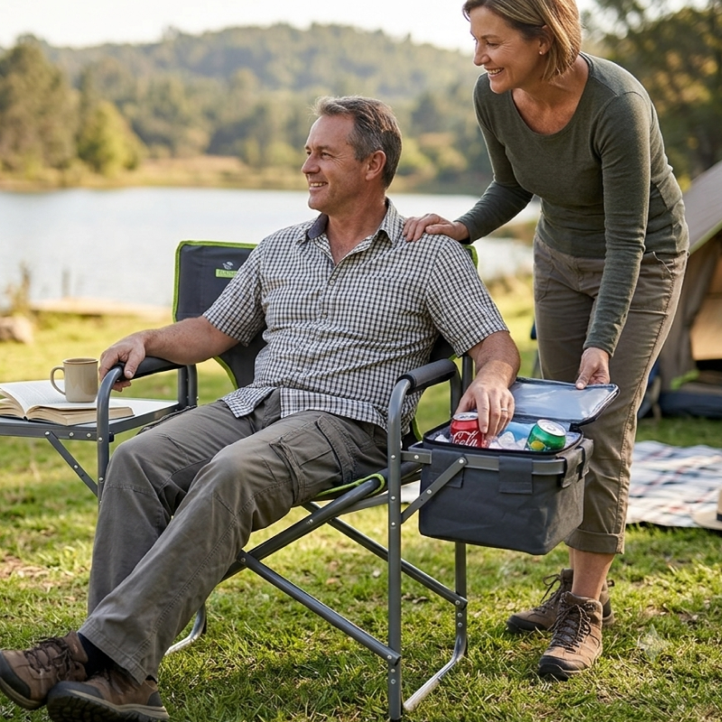 Paradiso Kami Elite Director Chair w/ Side Table & Cooler Bag