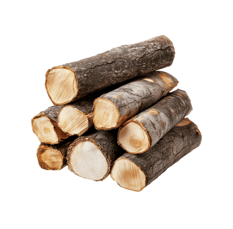 The texture of the wooden chopped logs sticks