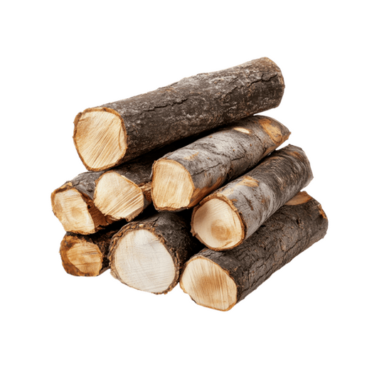 The texture of the wooden chopped logs sticks